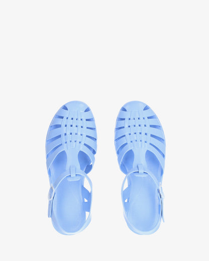 Sandalia cangrejera azul pastel