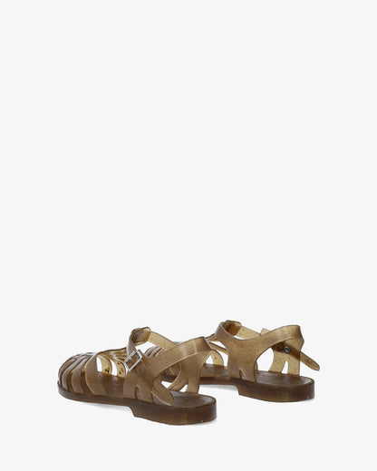 Sandalias cangrejeras canela