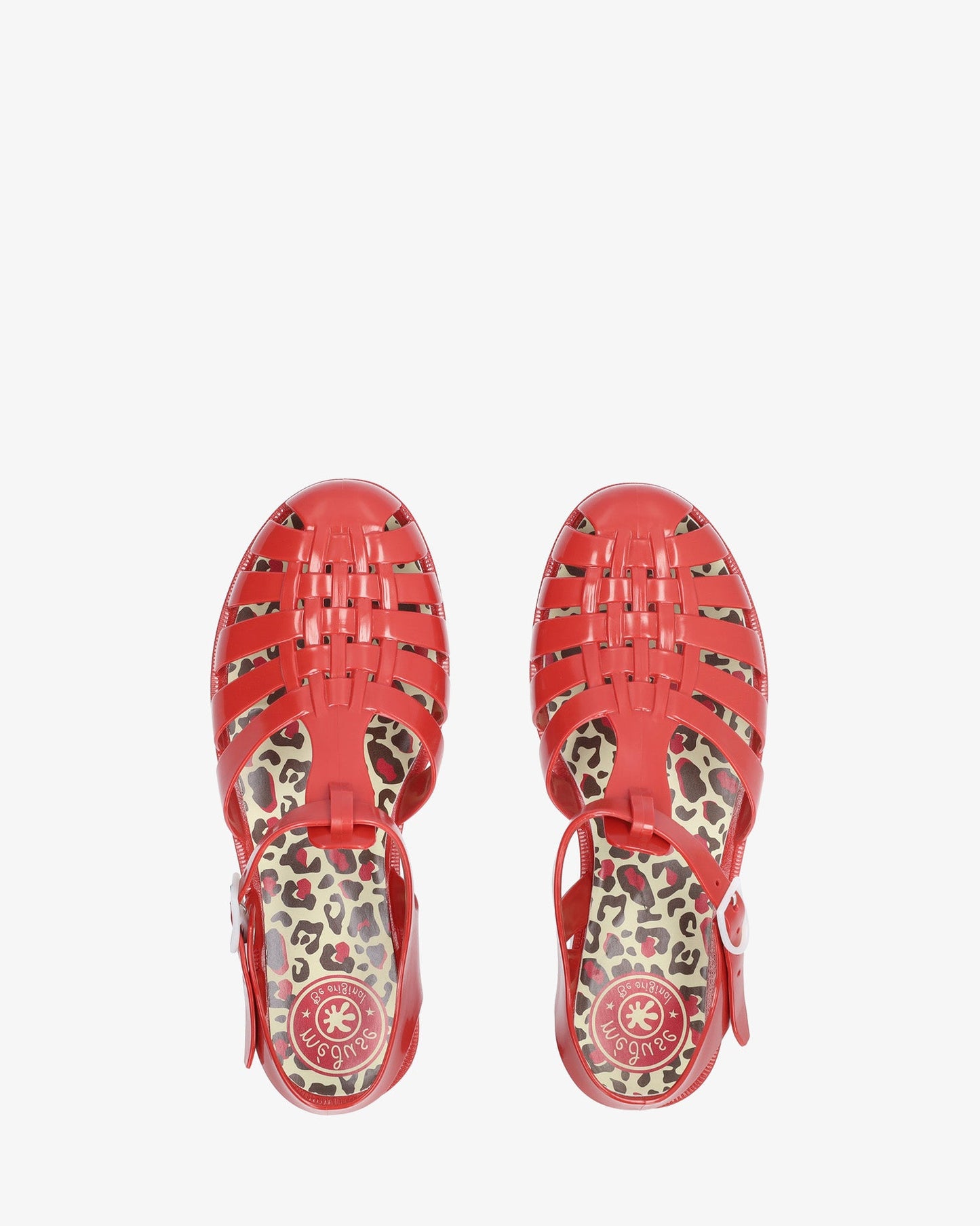 Sandalias cangrejeras granate