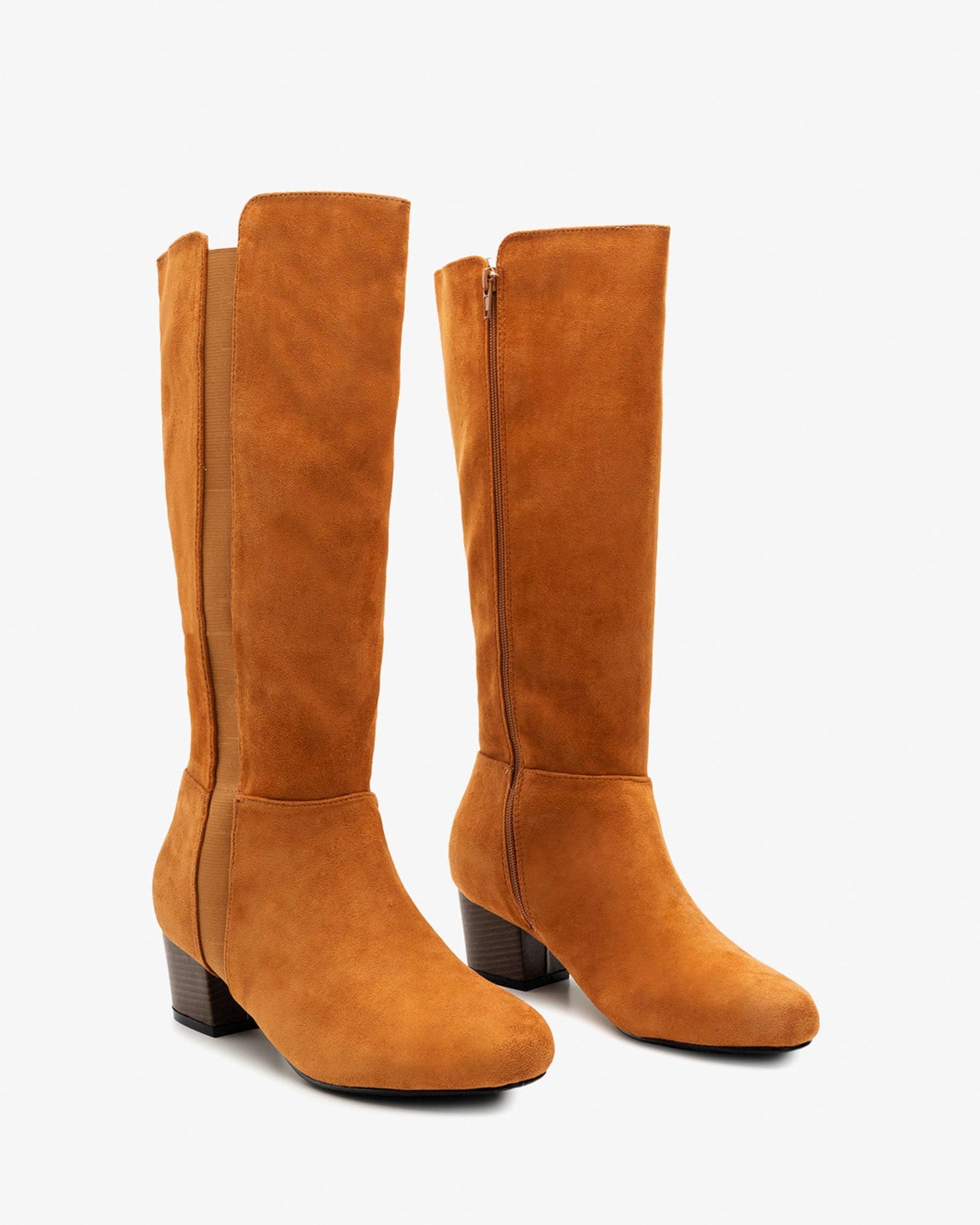 Bota alta en simil ante camel