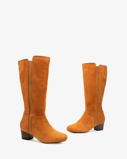 Bota alta en simil ante camel