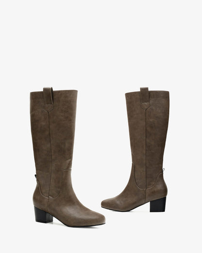 Bota alta en soft siena