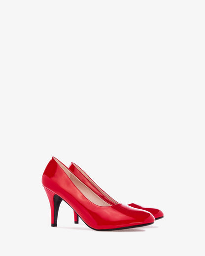 Classic red patent leather salon