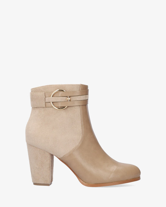 Beige ankle boots