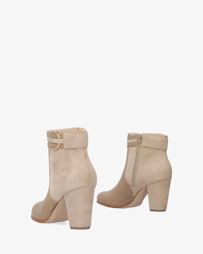 Beige ankle boots
