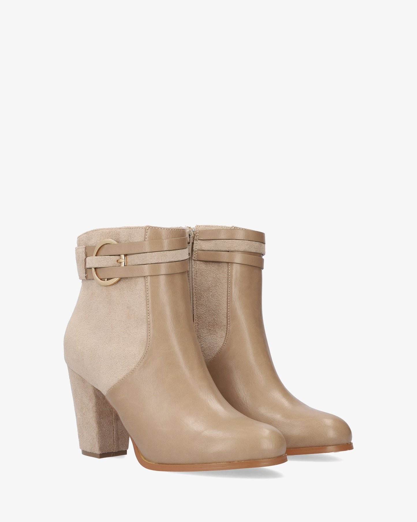 Beige ankle boots