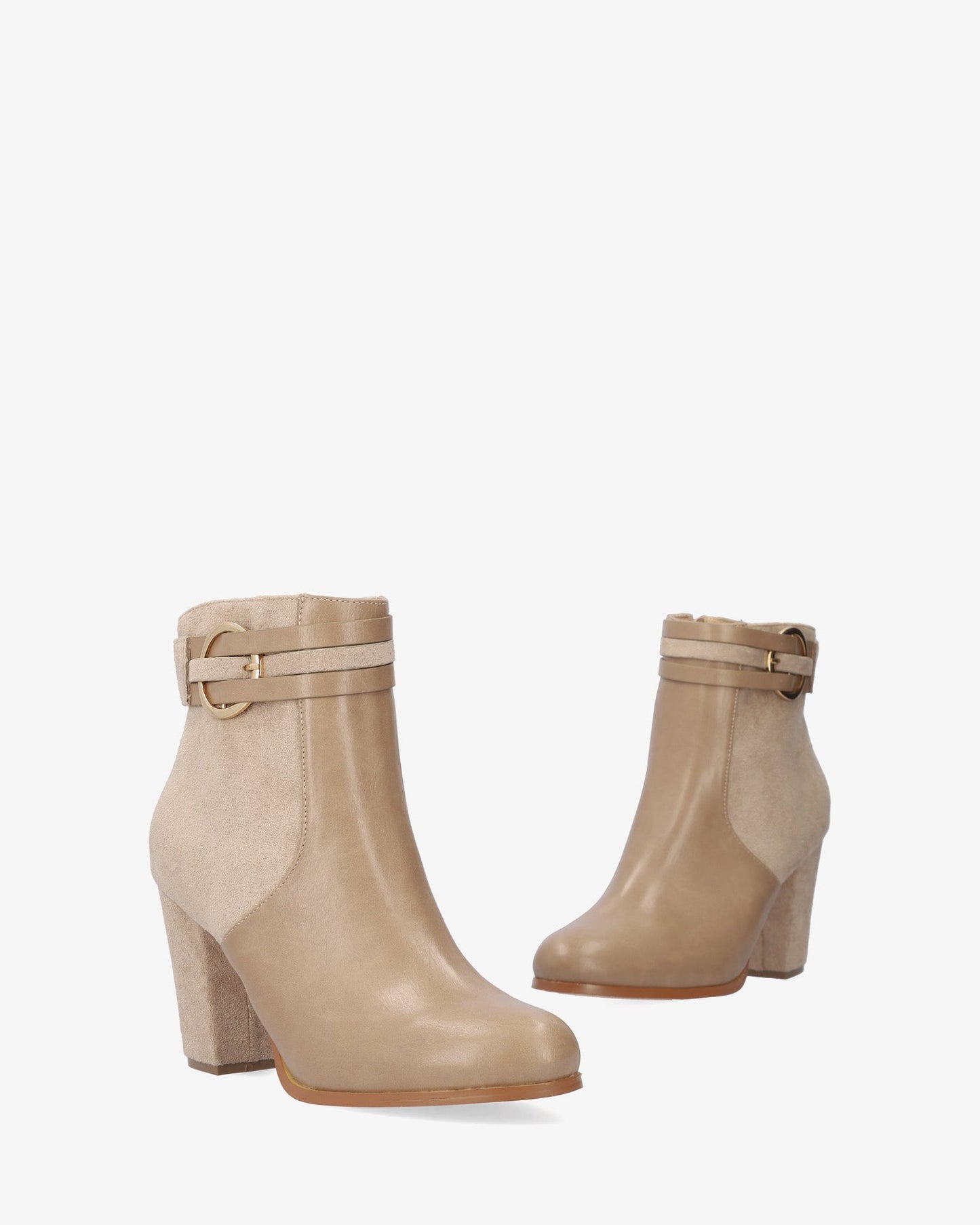 Beige ankle boots