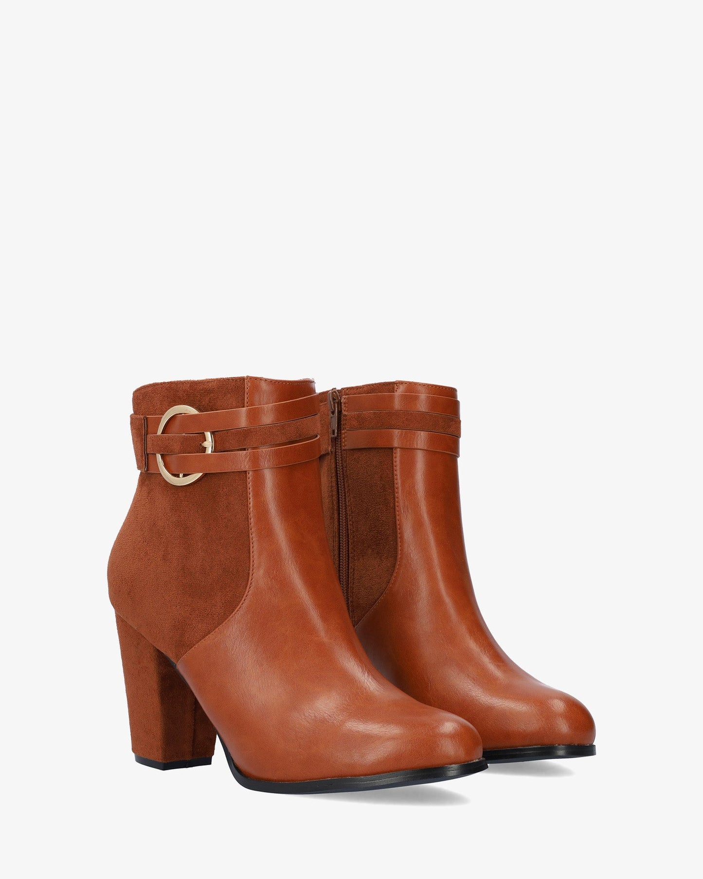 Botín combinado marrón