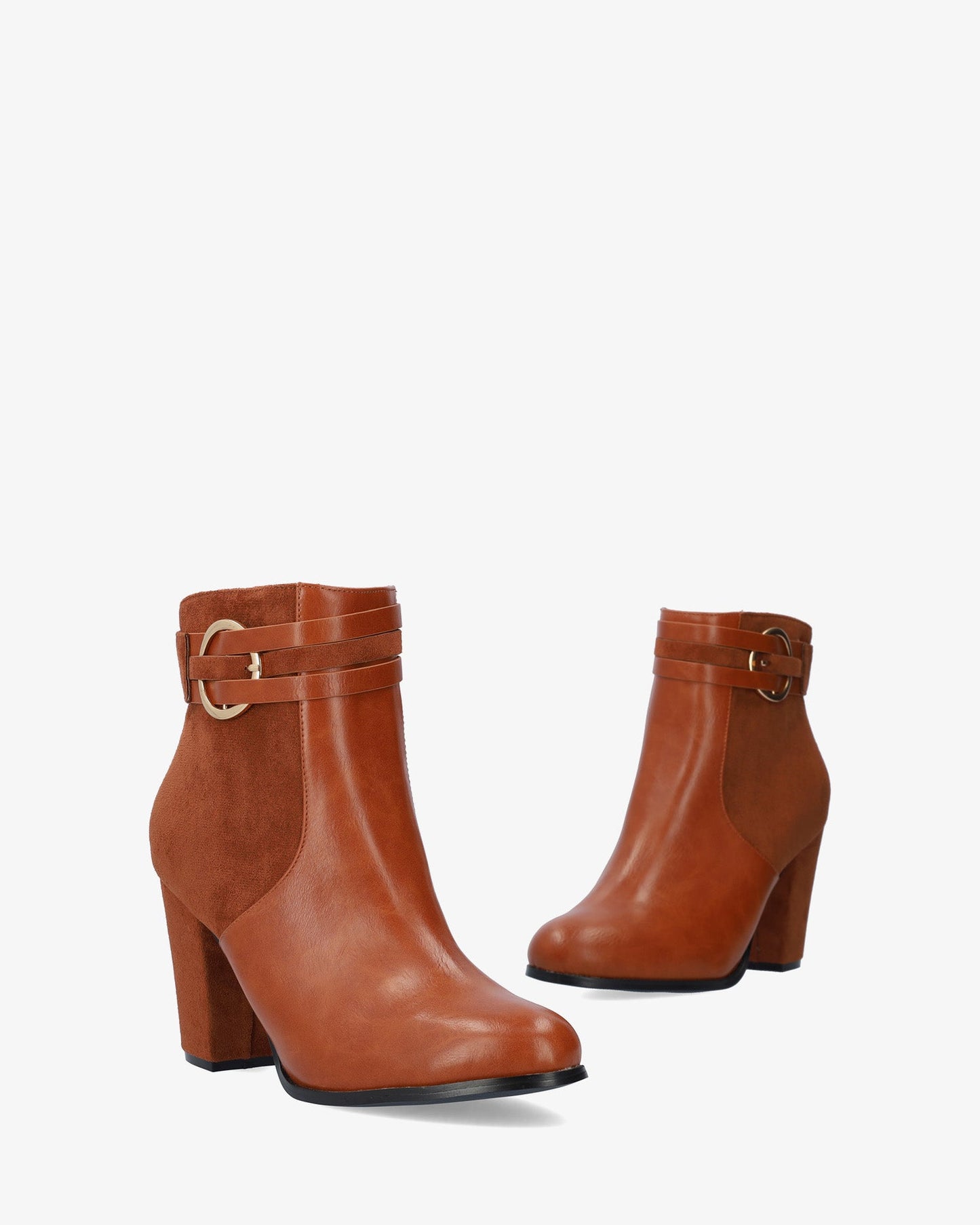 Botín combinado marrón