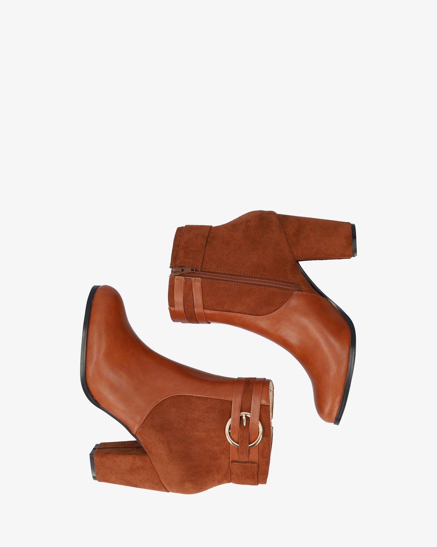 Botín combinado marrón