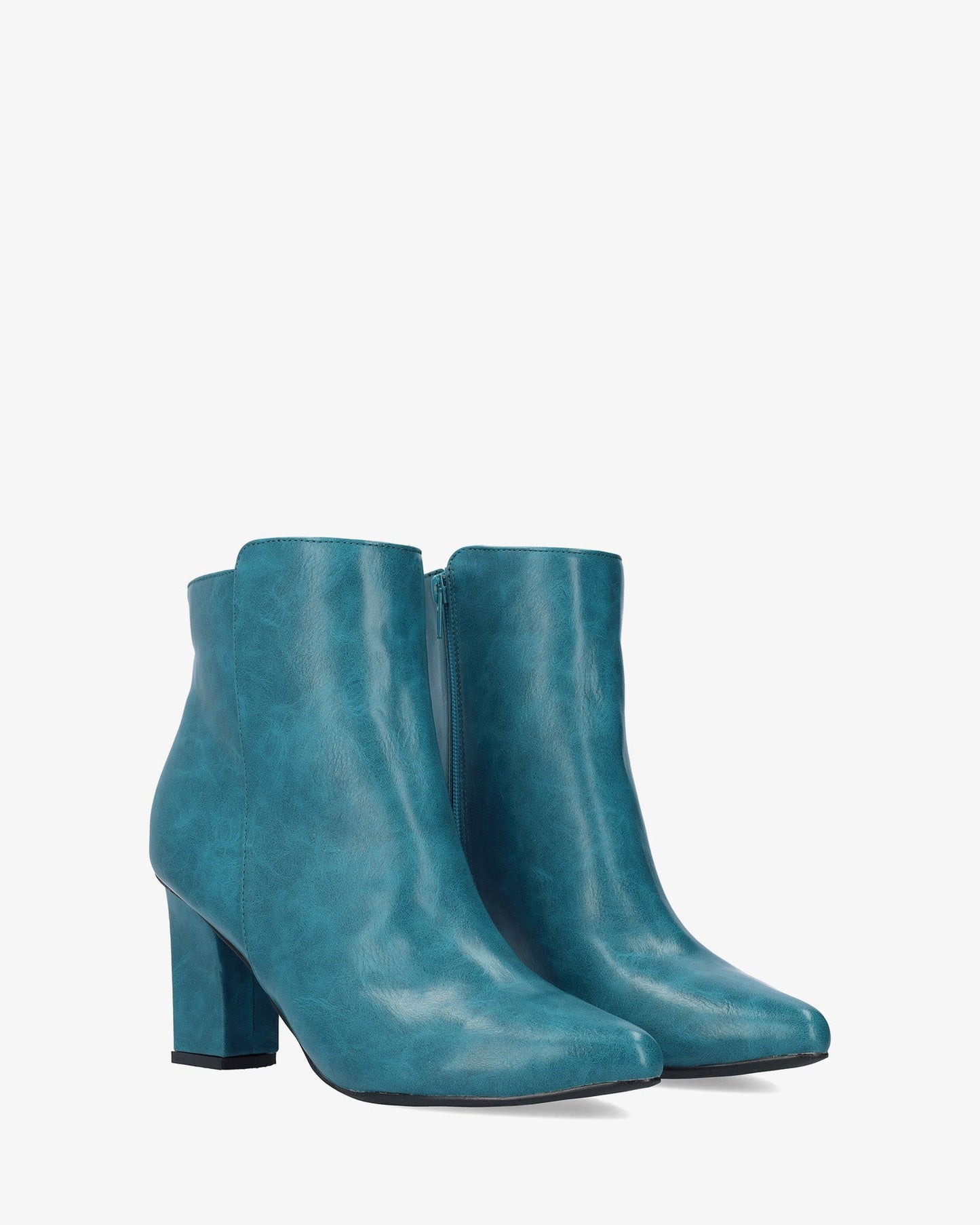 Botín tacón en soft azul
