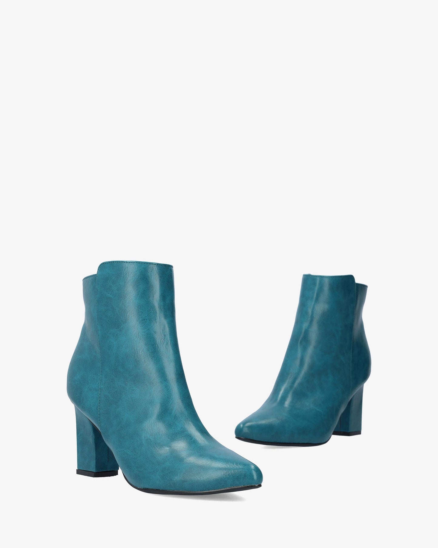 Botín tacón en soft azul