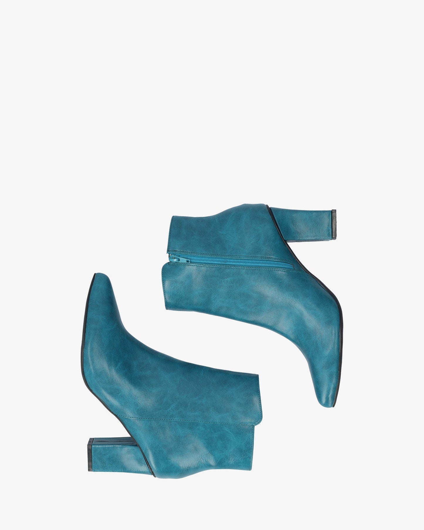 Botín tacón en soft azul