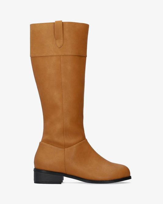 Bota alta en soft camel
