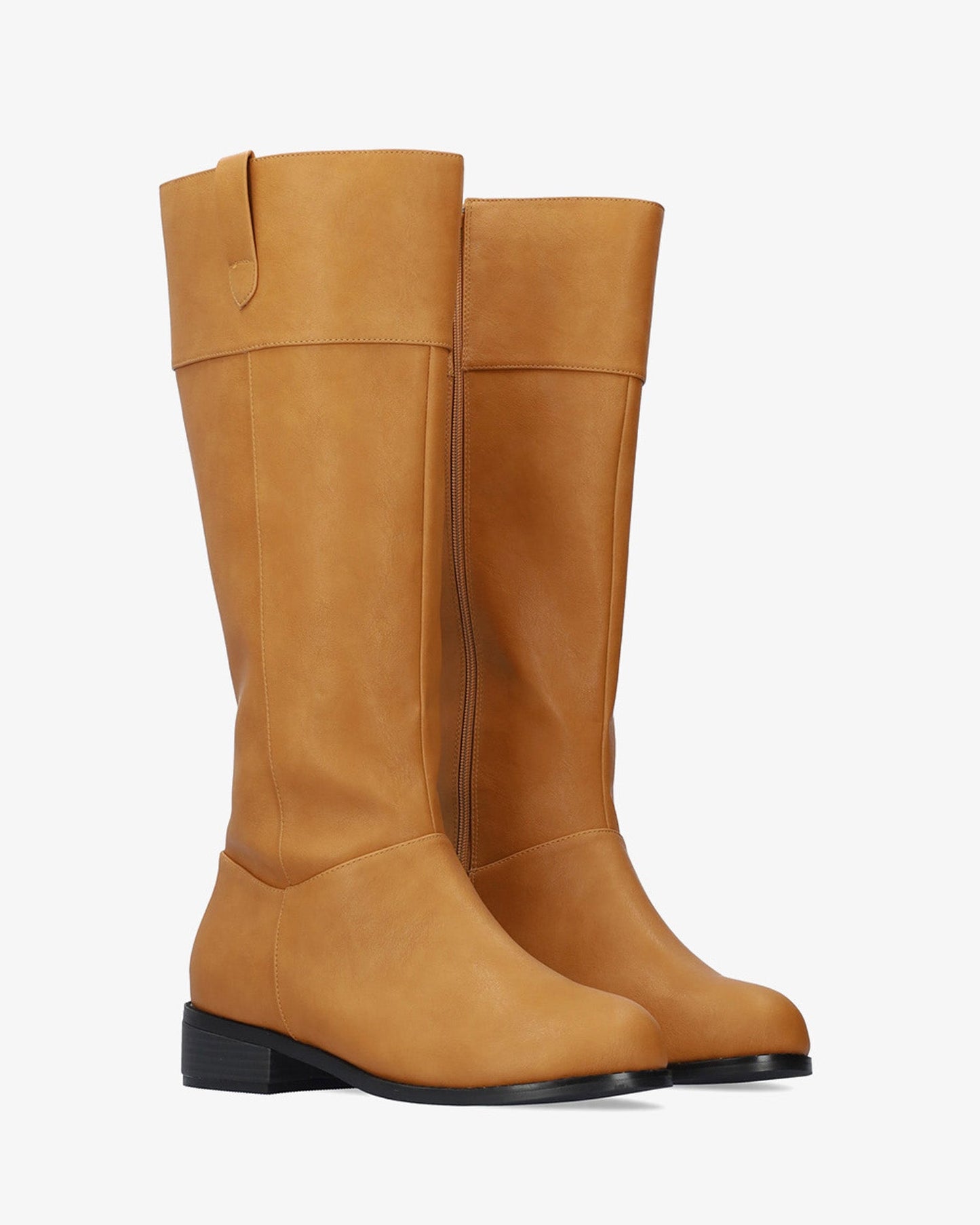 Bota alta en soft camel