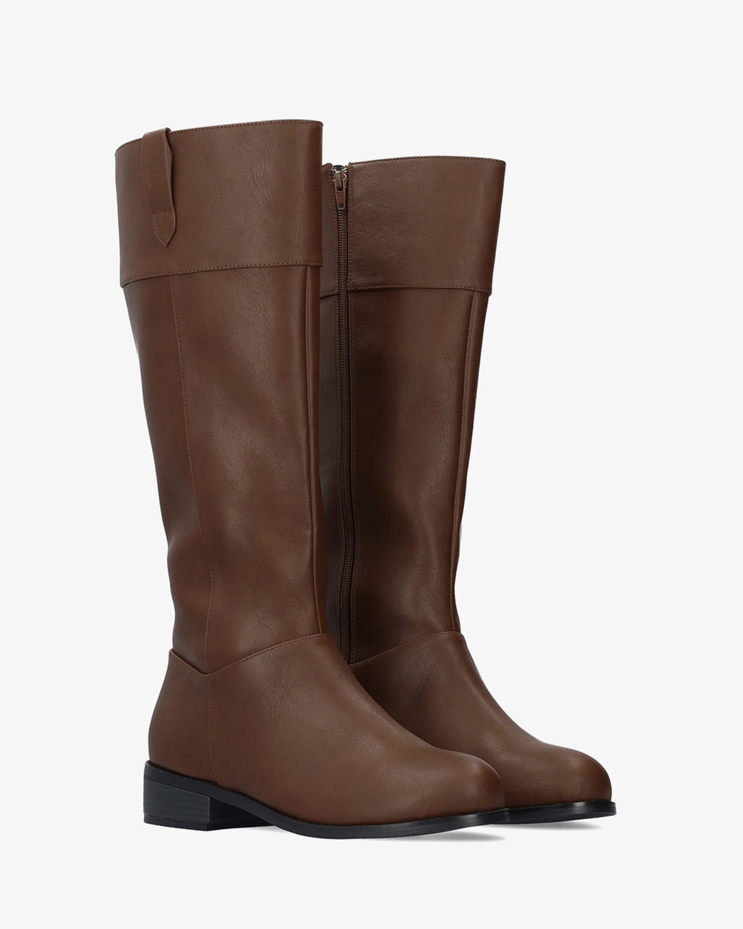 Bota alta en soft marrón