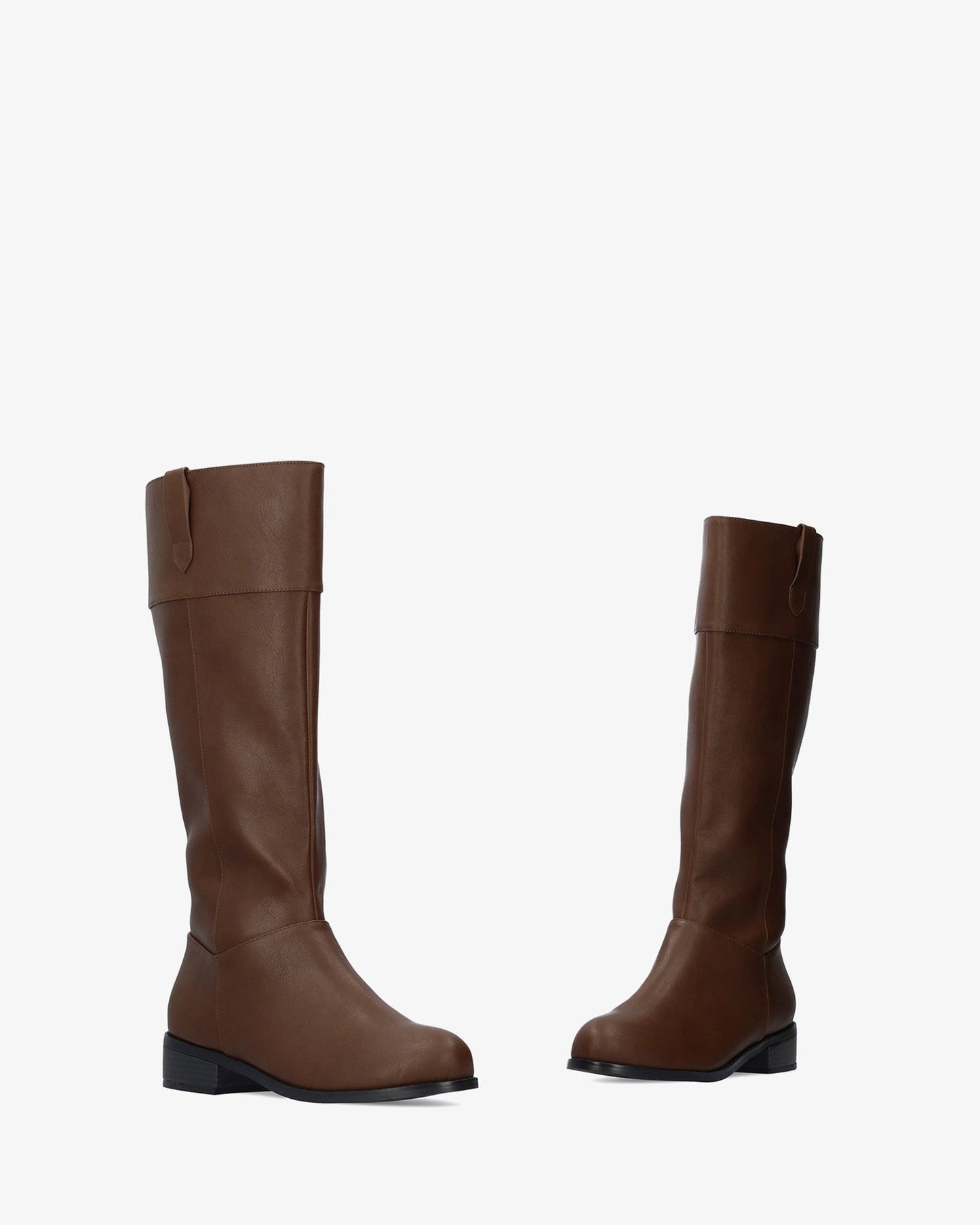 Bota alta en soft marrón