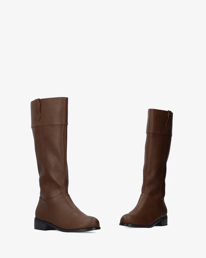 Bota alta en soft marrón