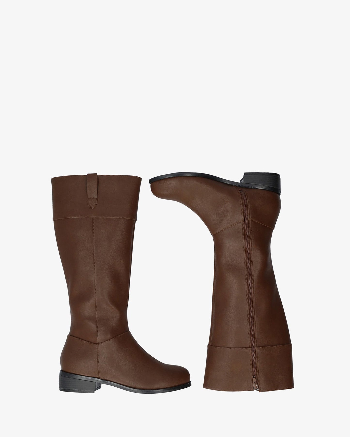 Bota alta en soft marrón