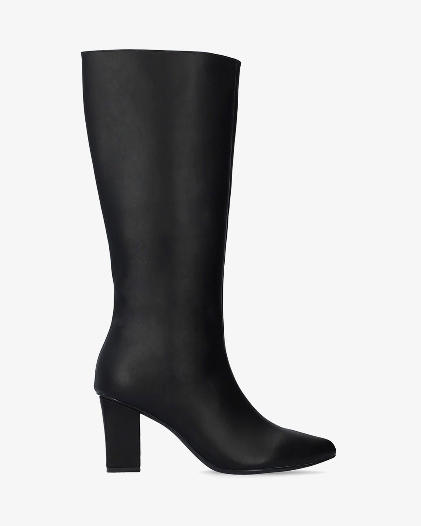 Black soft heeled boot
