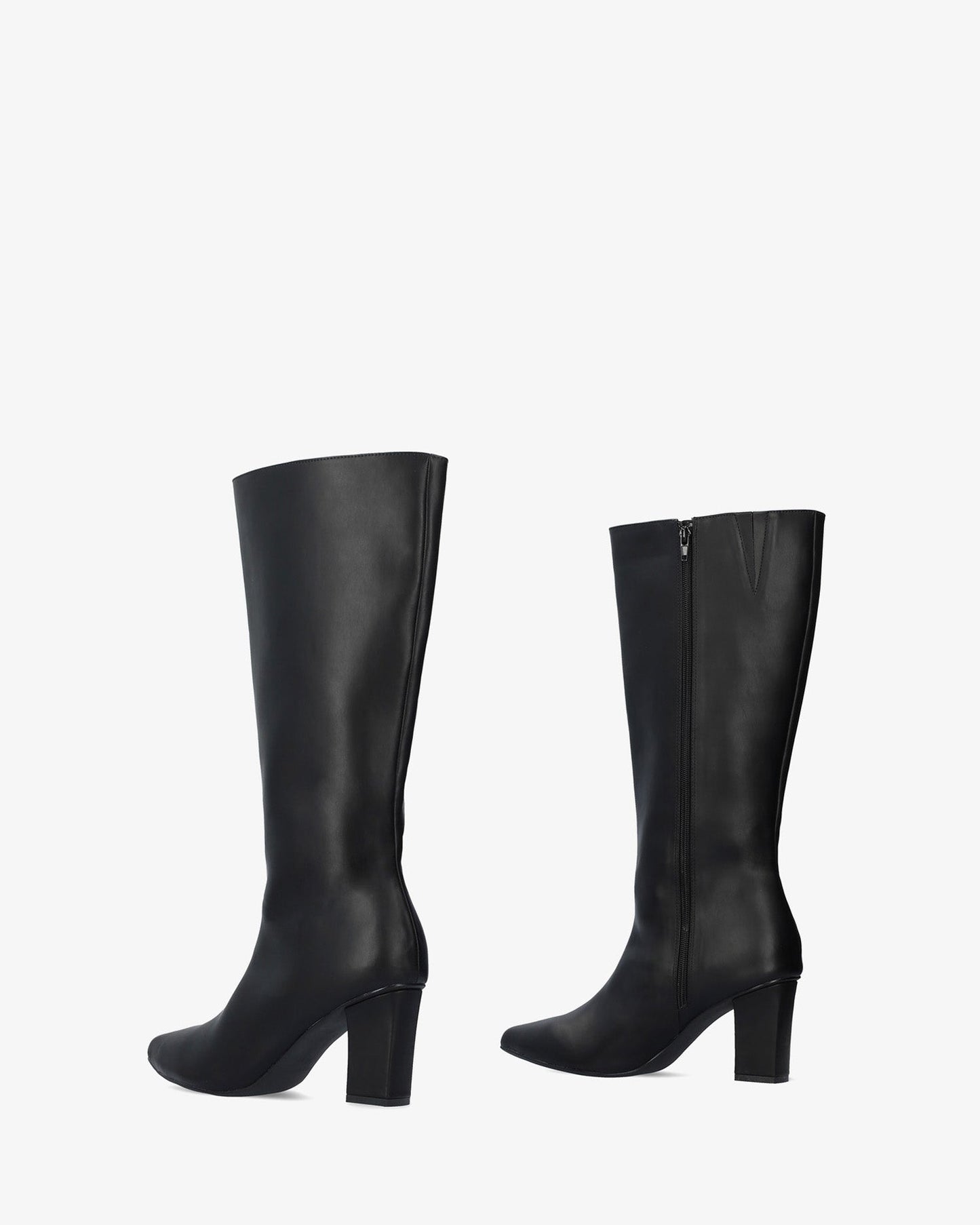 Black soft heeled boot