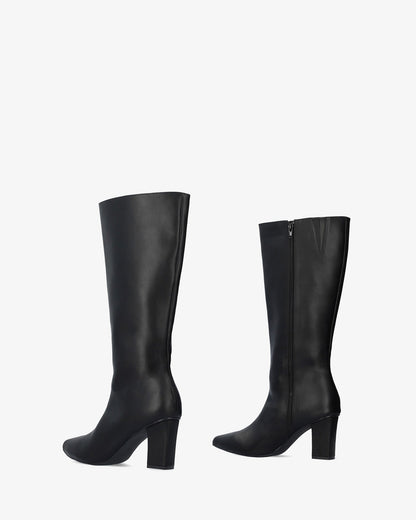 Black soft heeled boot