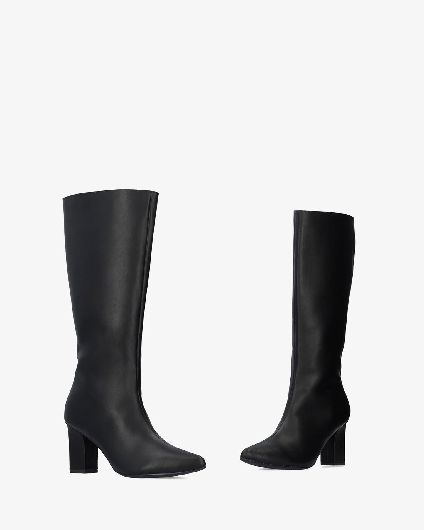 Black soft heeled boot