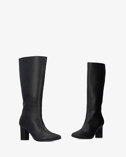 Black soft heeled boot