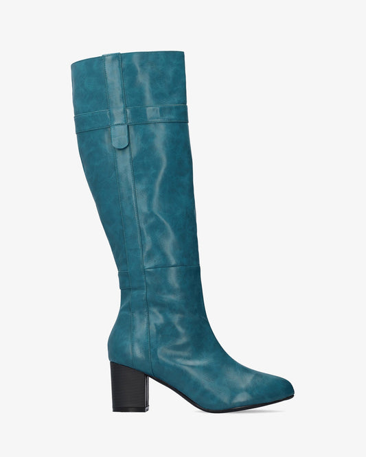 High boot in soft blue