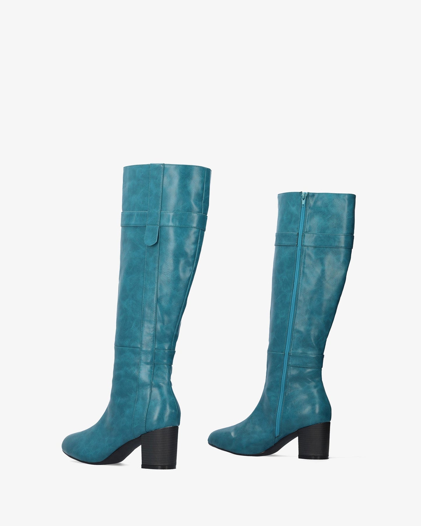 High boot in soft blue