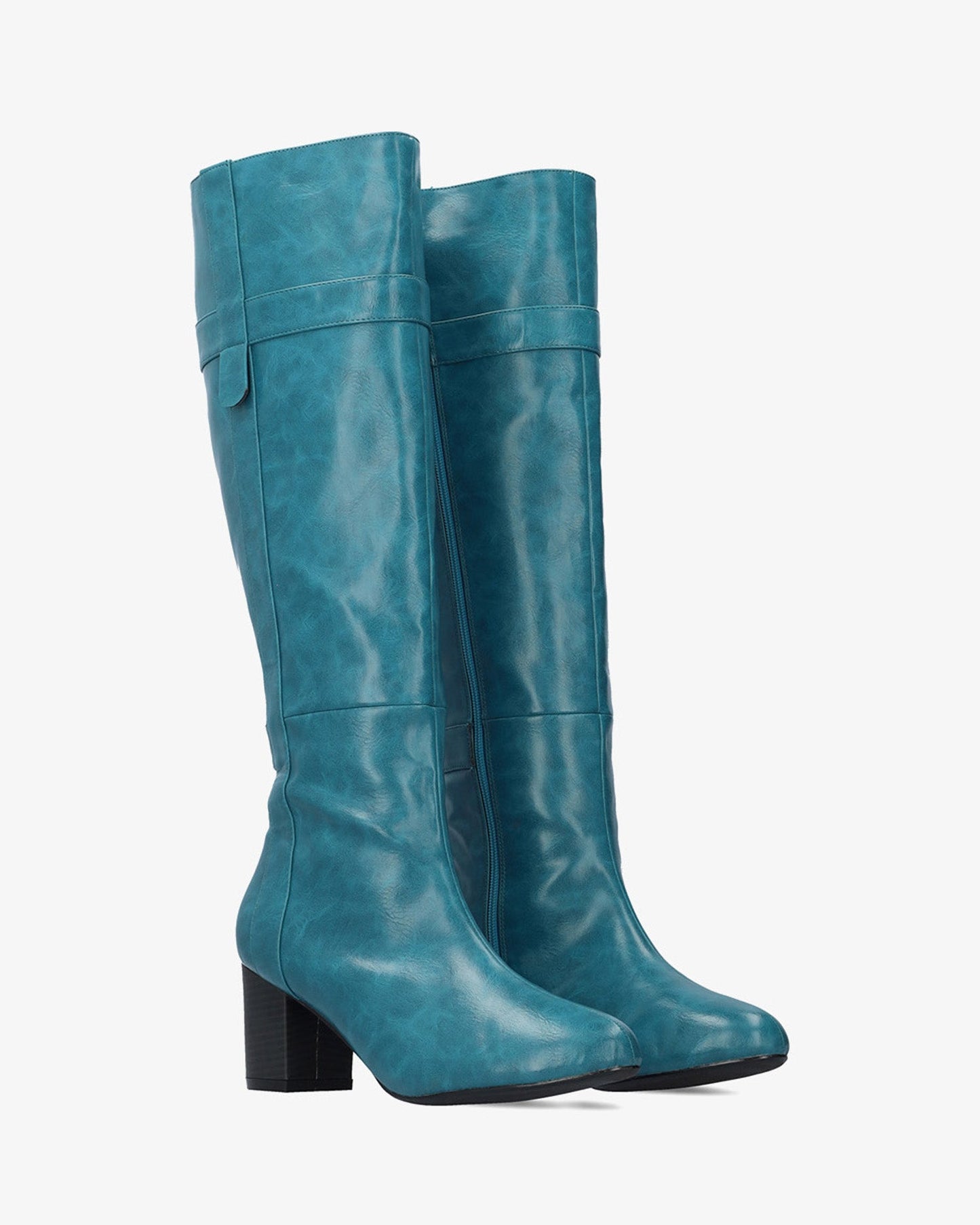 High boot in soft blue
