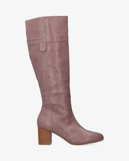 High boot in soft mauve