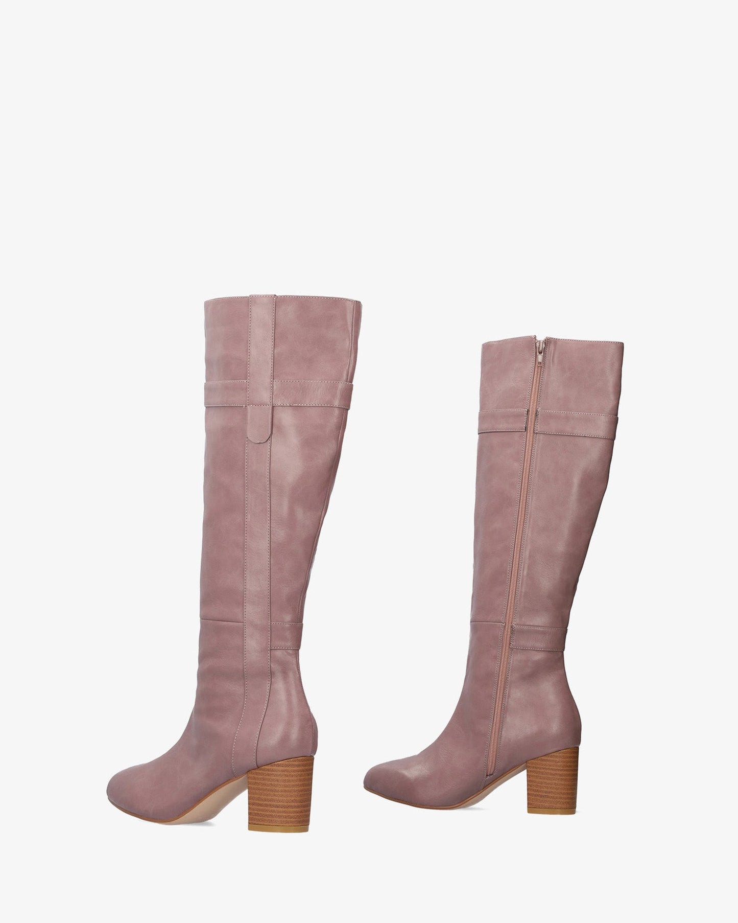 High boot in soft mauve