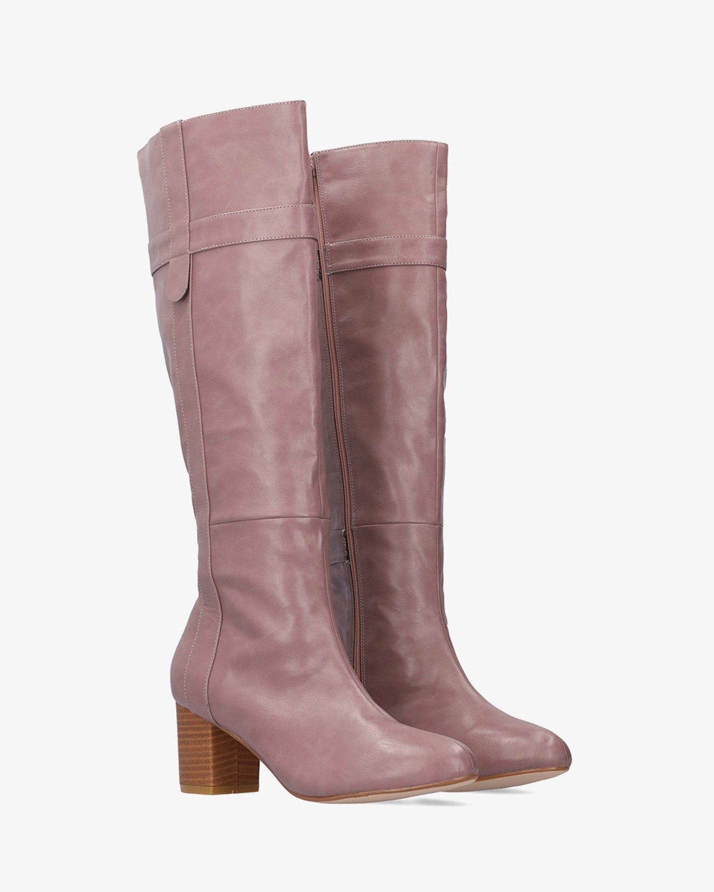 High boot in soft mauve