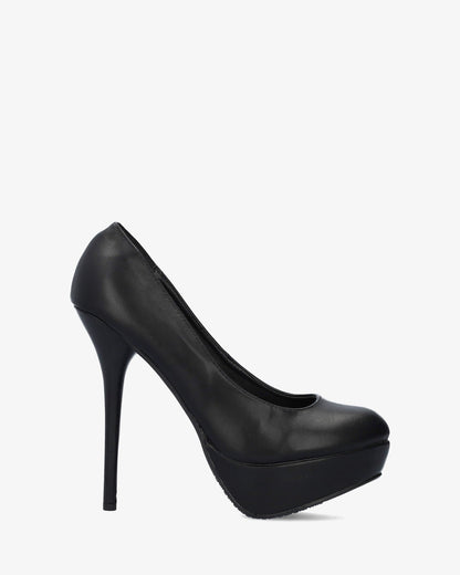 Salón soft negro con tacón de 14 cm