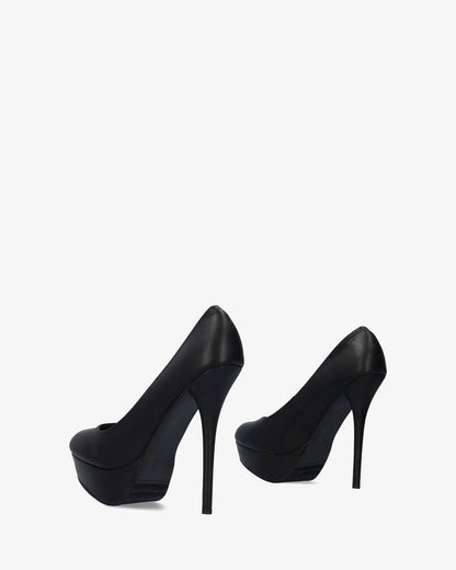 Salón soft negro con tacón de 14 cm