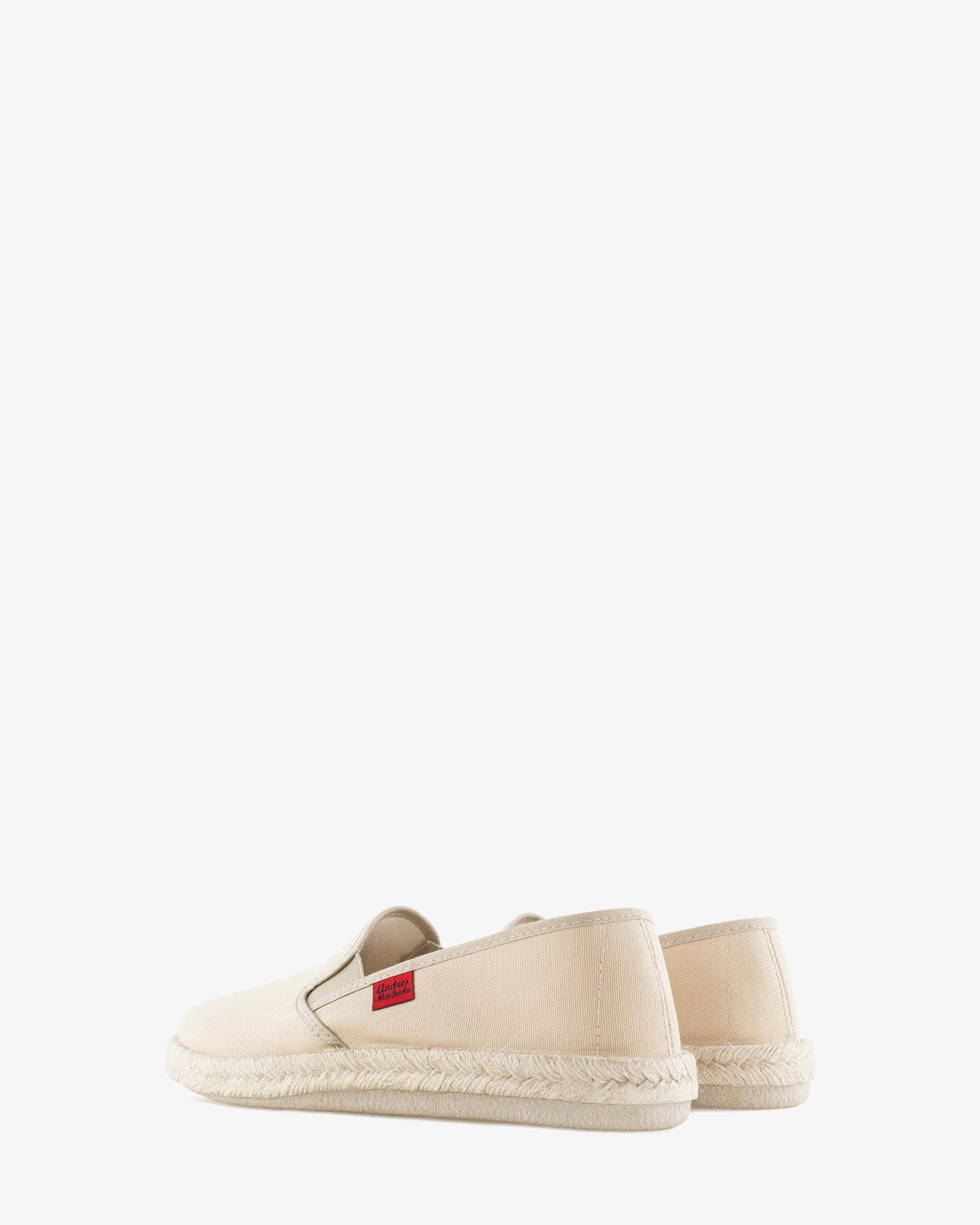 Iconic beige canvas sneakers with rubber and jute soles