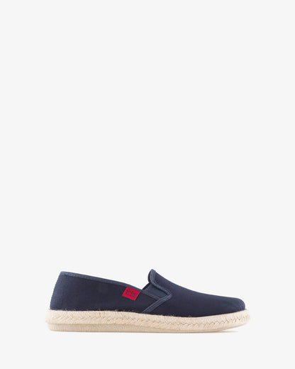 Miticas zapatillas de lona marino y suela de goma y yute