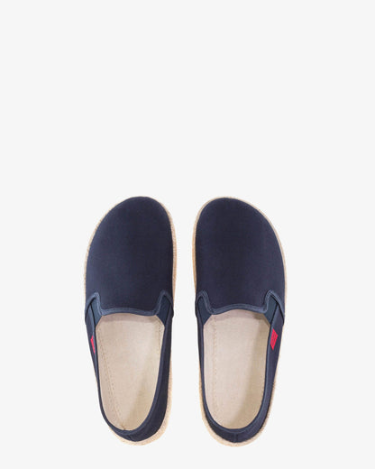 Miticas zapatillas de lona marino y suela de goma y yute