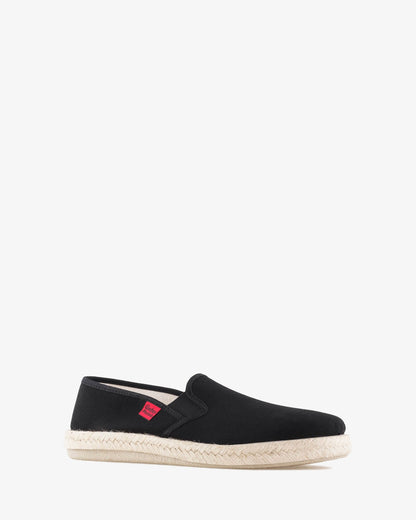Miticas zapatillas de lona negro y suela de goma y yute