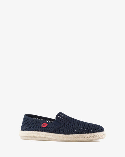 Miticas zapatillas de rejilla marino con suela de goma y yute