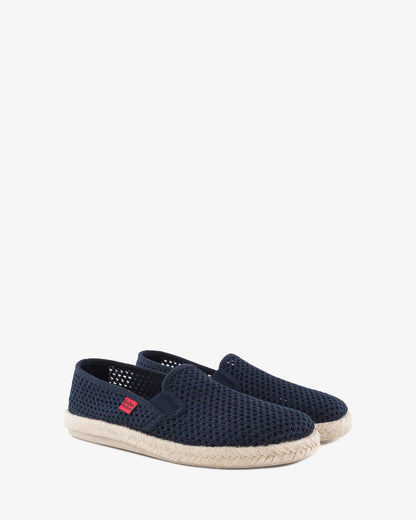 Miticas zapatillas de rejilla marino con suela de goma y yute