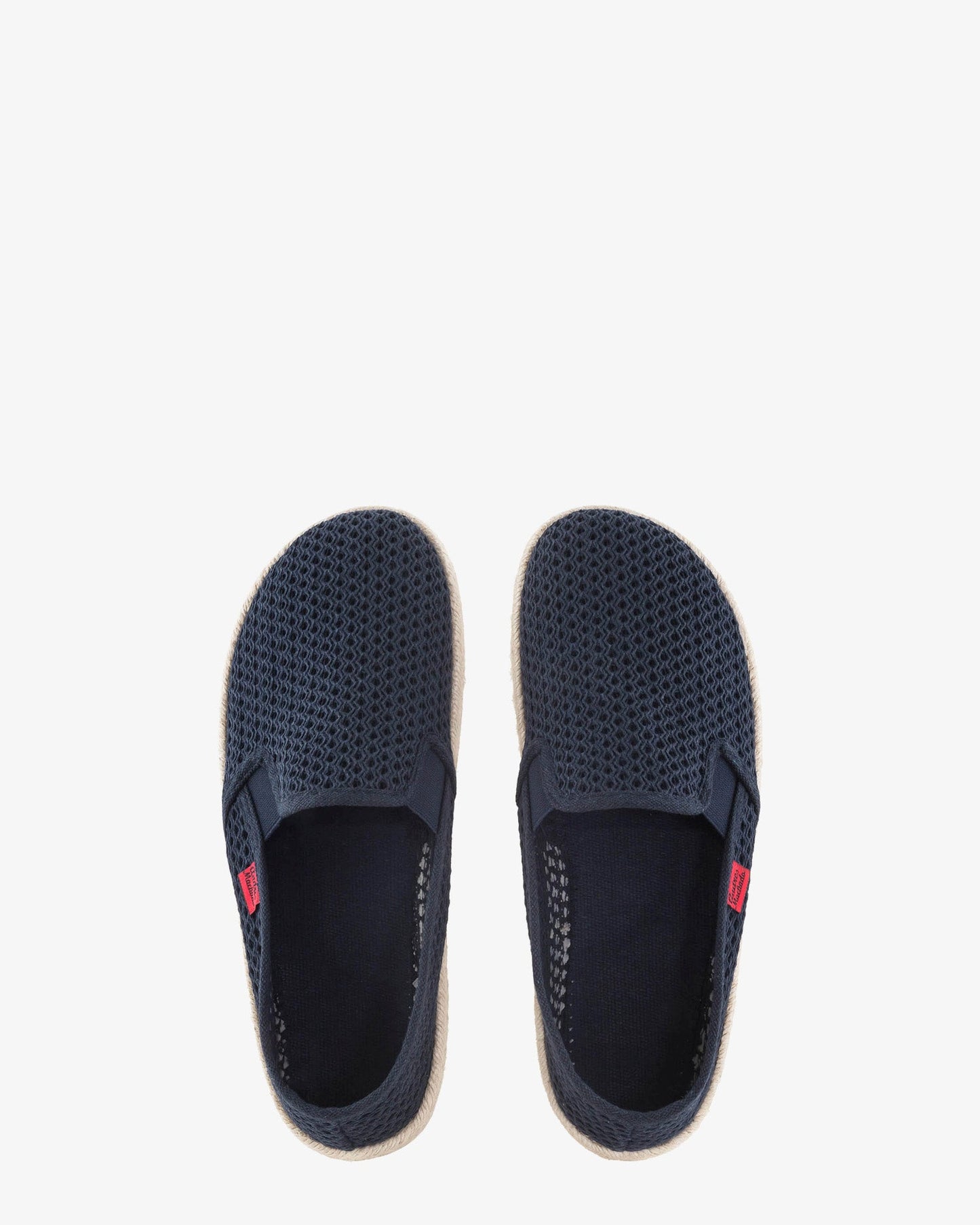 Miticas zapatillas de rejilla marino con suela de goma y yute