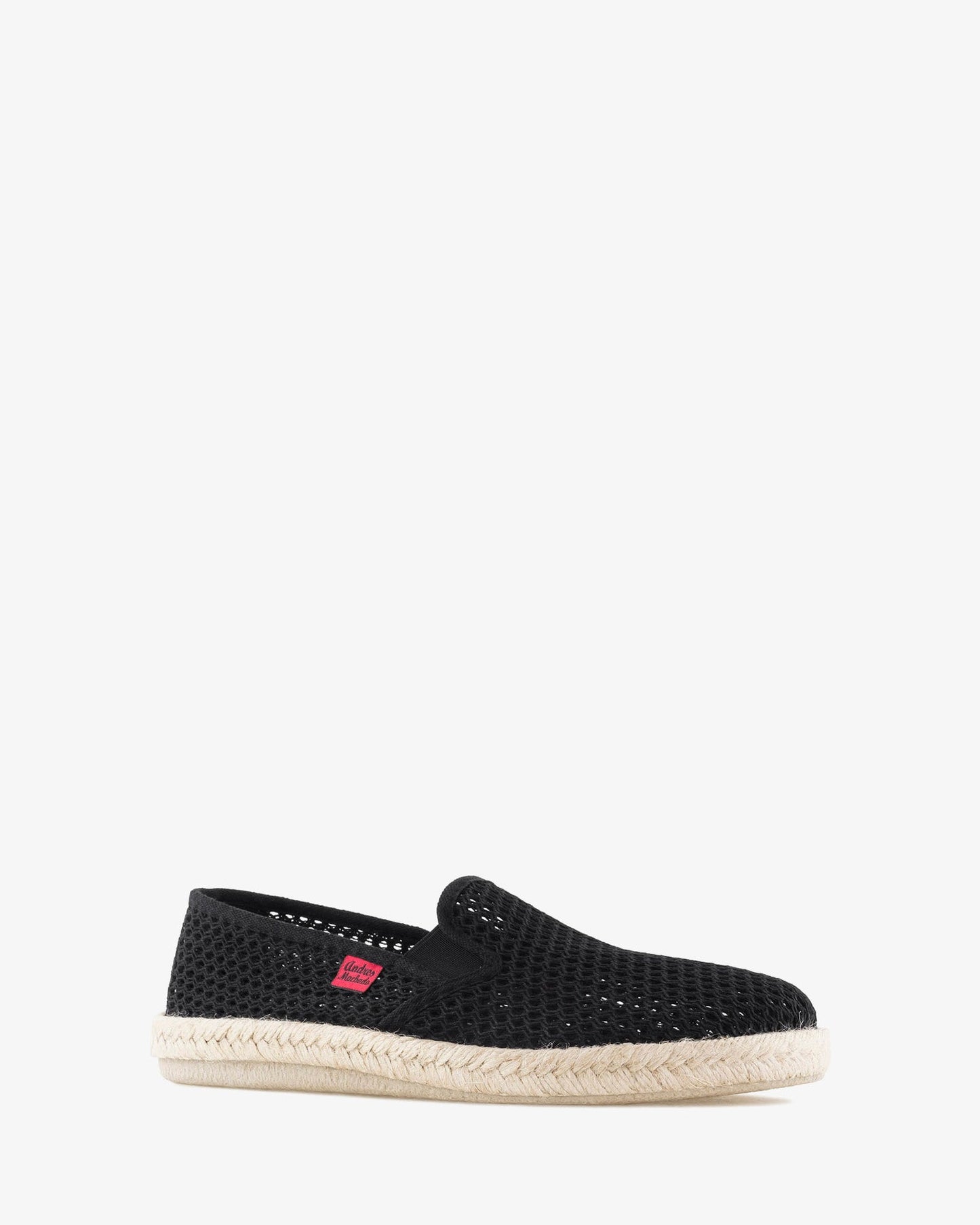 Miticas zapatillas de rejilla negro con suela de goma y yute
