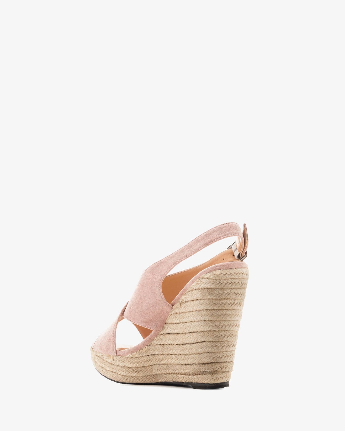 Pink suede wedges