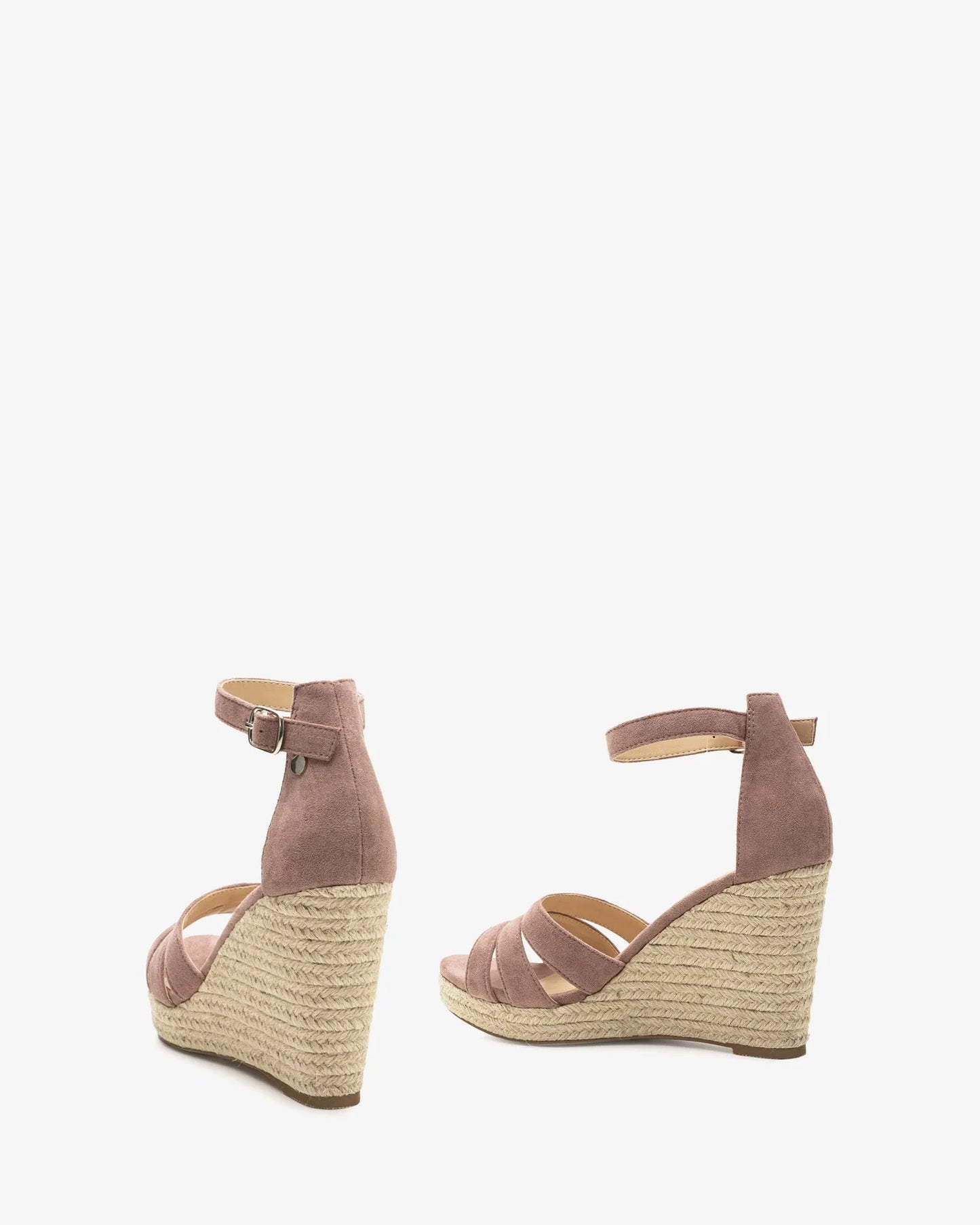 Alpargata en símil ante maquillaje con cuña de yute