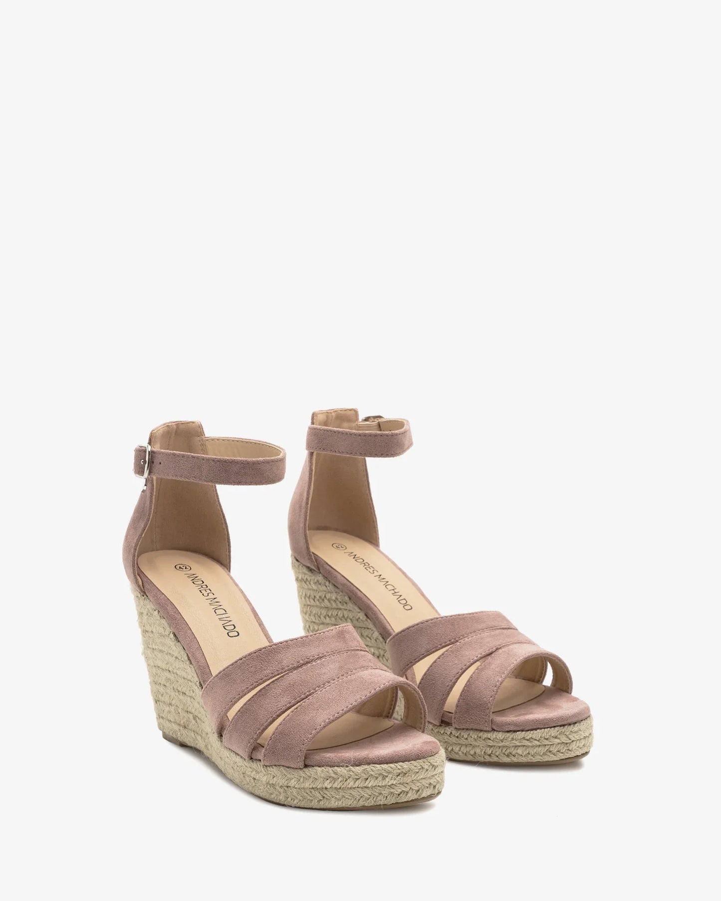 Alpargata en símil ante maquillaje con cuña de yute