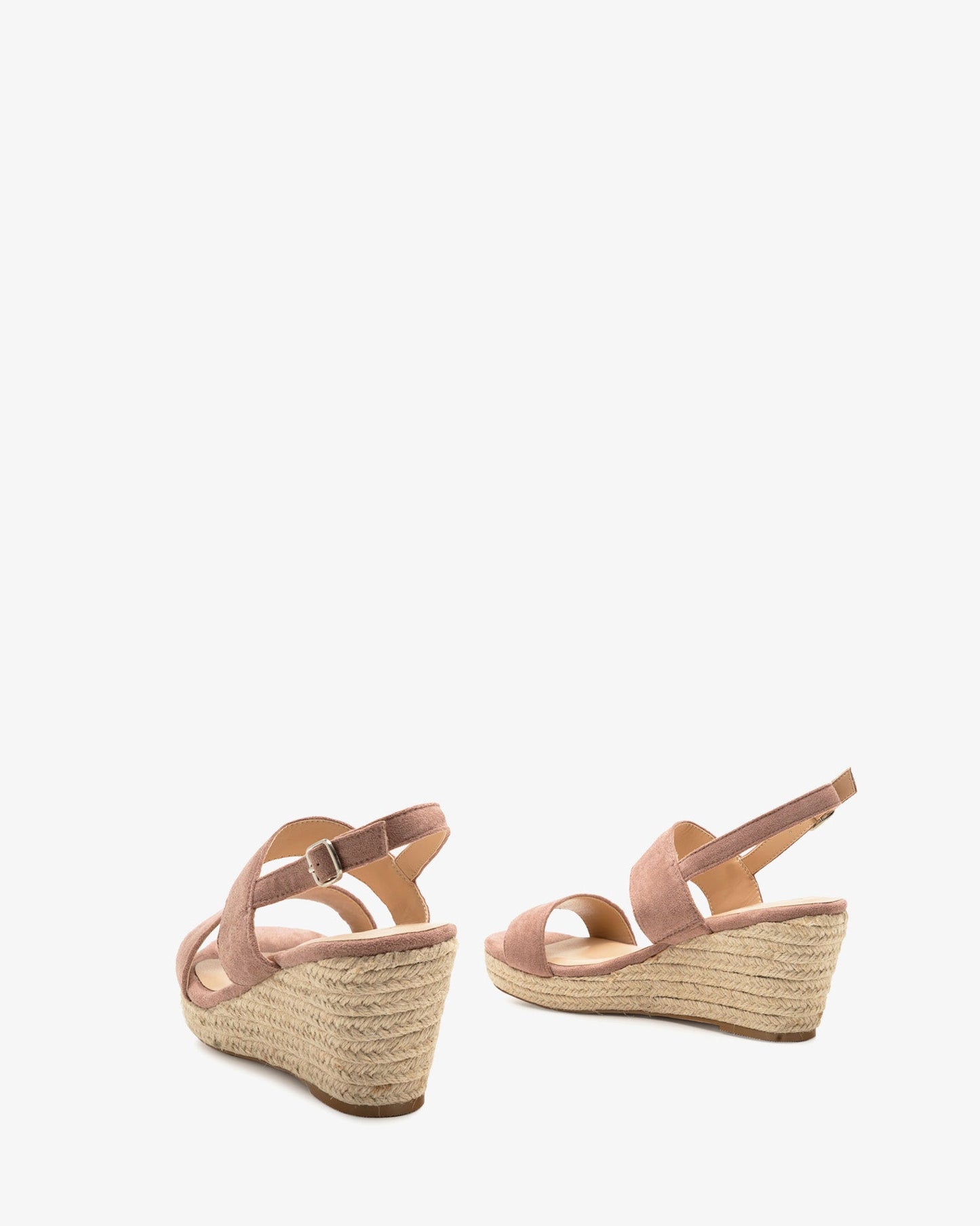 Alpargata en símil ante maquillaje con cuña de yute