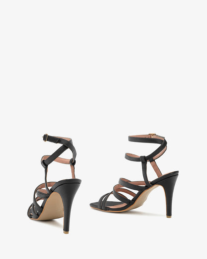 Sandalia tiras en soft negro