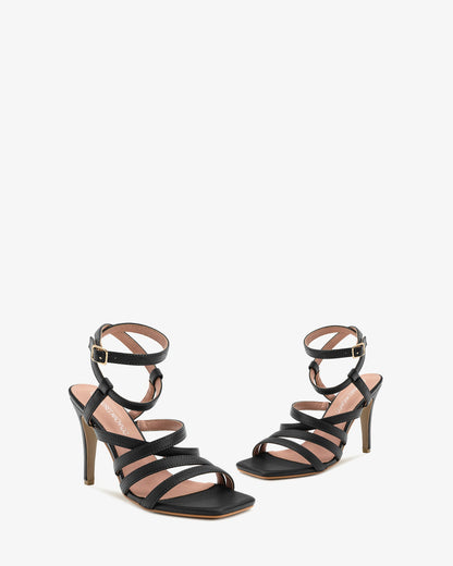 Sandalia tiras en soft negro